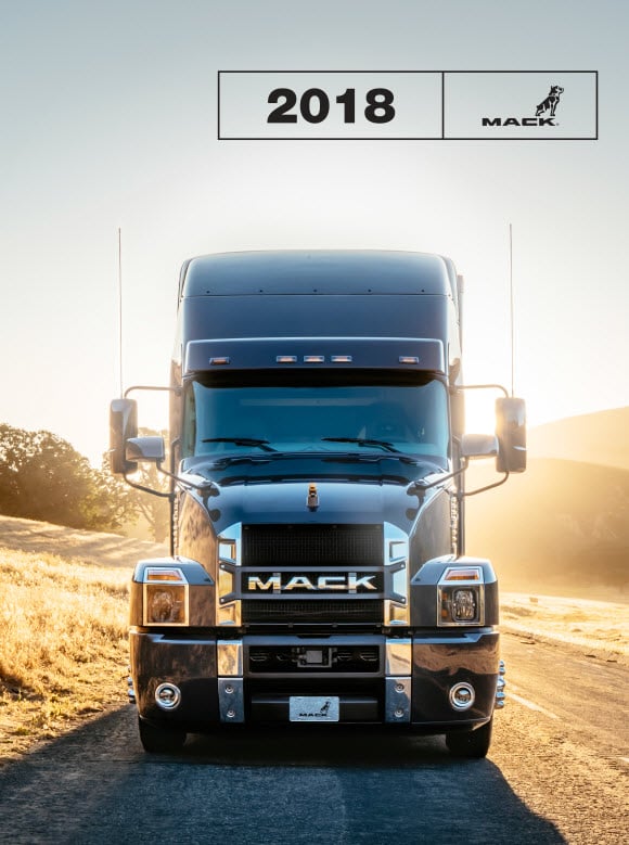 A promotional image for the 2018 Mack Wall Calendar
